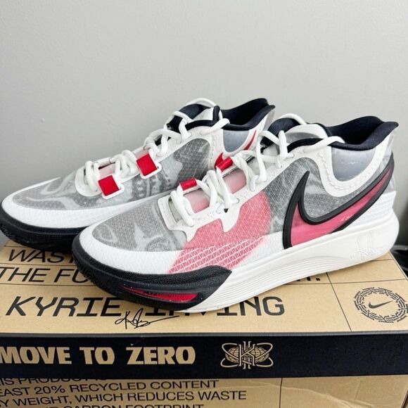 NIKE | NEW KYRIE 8 White University Red Men’s 13 (Women 14.5) - Picture 6 of 8